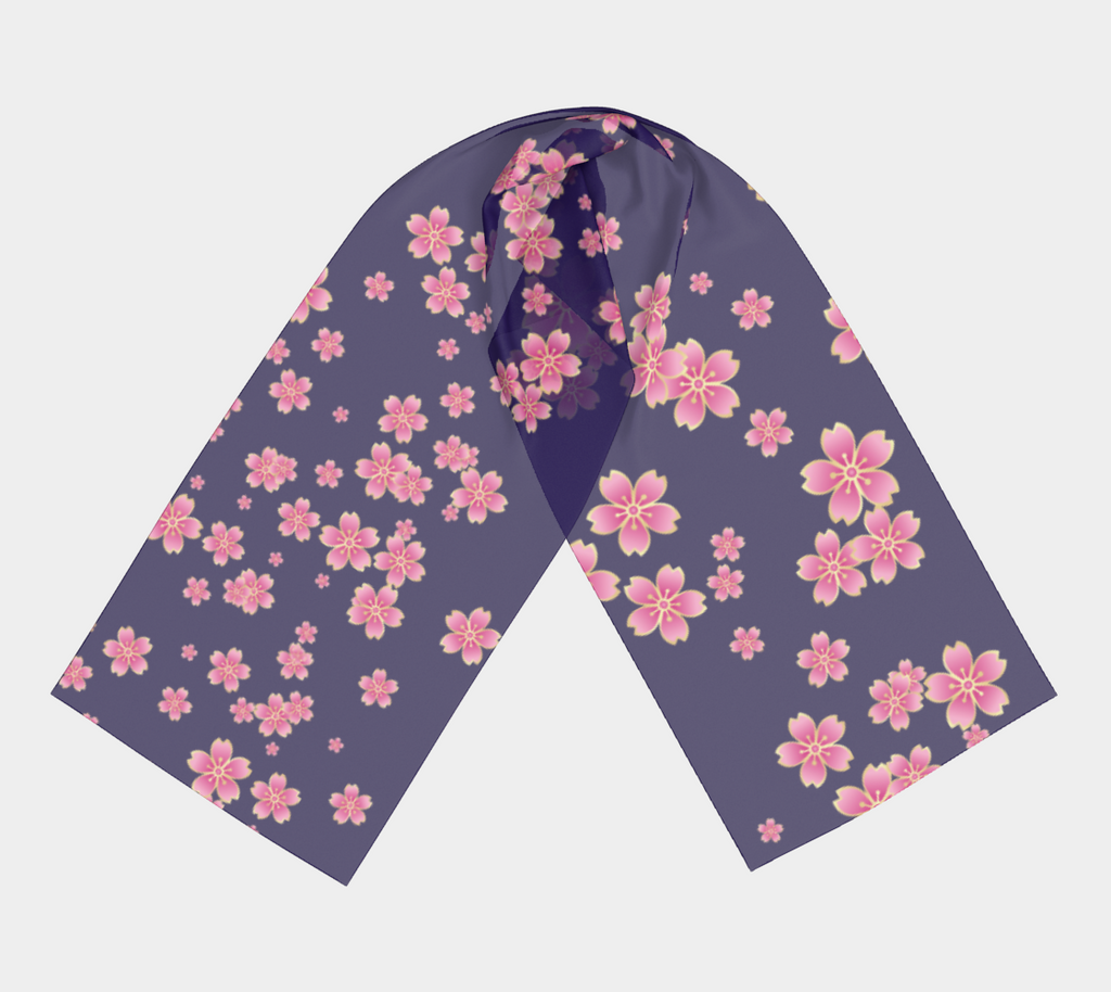 Sakura Scarf (100% Silk - 68cm)