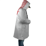 Lee's Excellent Hooded Coat with Unicorn - Red Roses on White [with Bag]